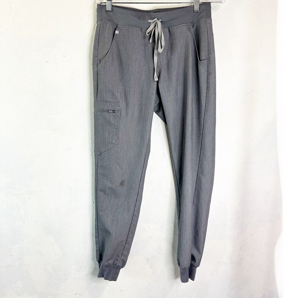 Figs Technical Zamora Scrub Jogger Tapered Pants Gray Women's Size Small